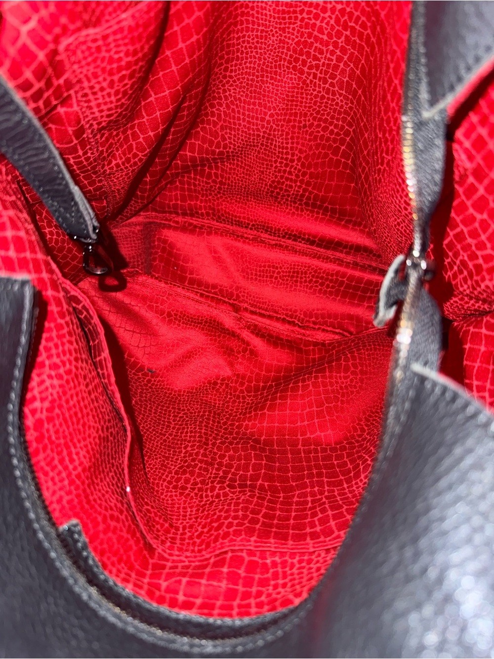 Hammitt Black Leather Tote with Red Interior - Picture 8 of 9
